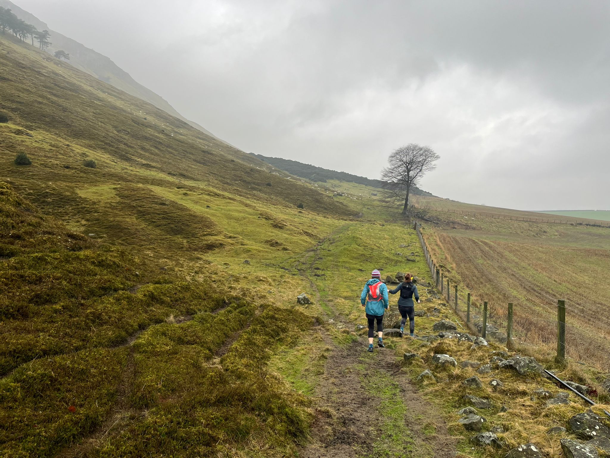 Devils Burdens 2026 Leg 2 runners in the mist