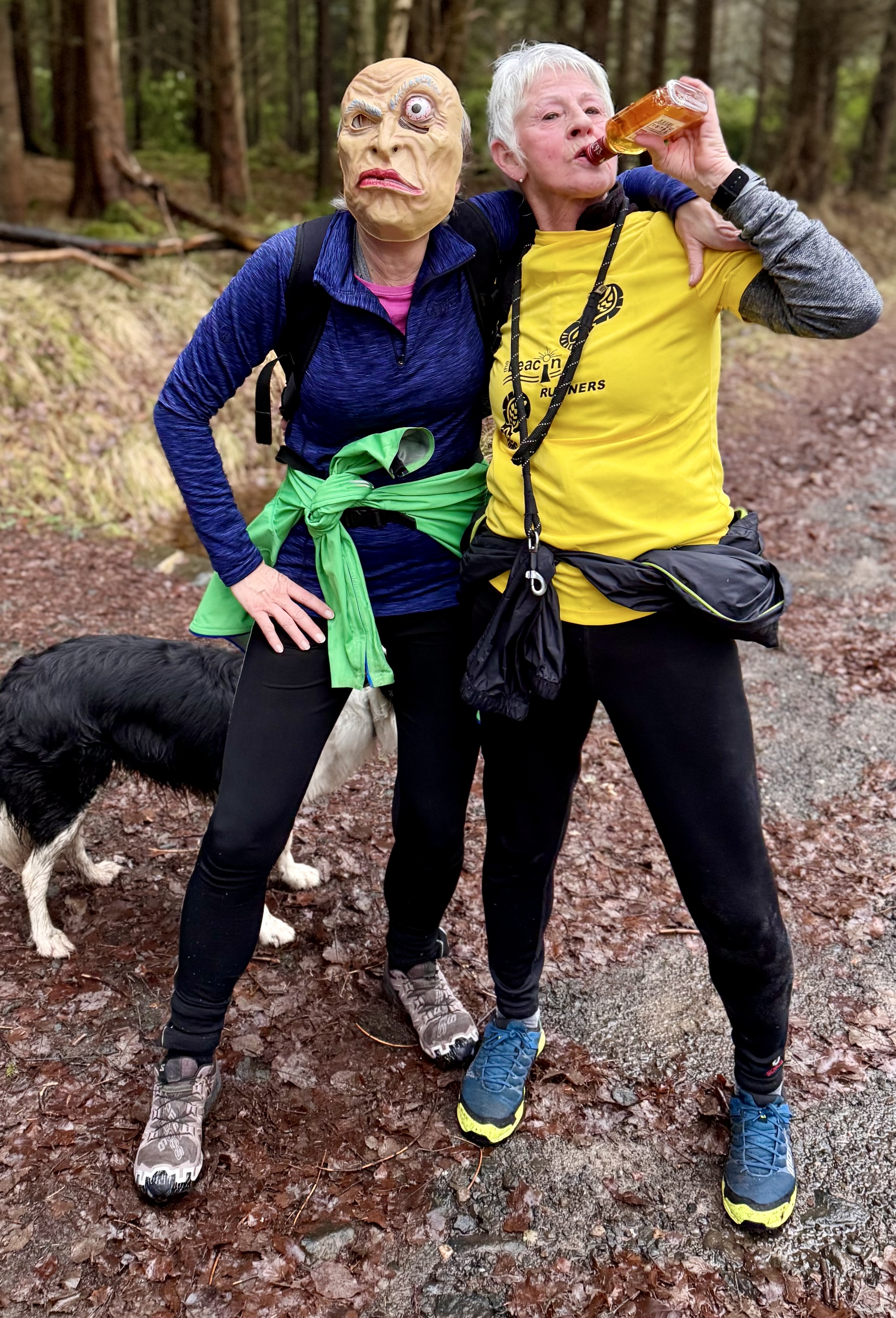 Devils Burdens 2026 Leg 3 runners with mask and whisky